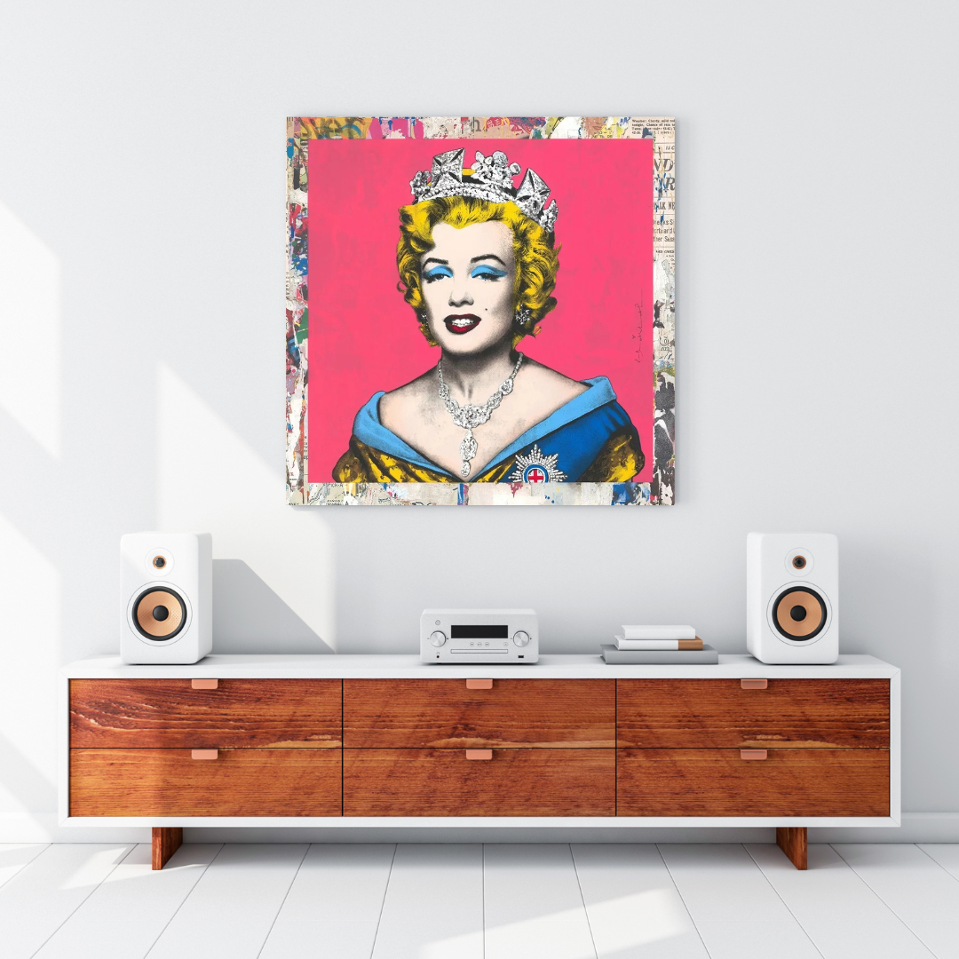 The Crowned Queen : Marilyn Poster pour les collectionneurs vintage