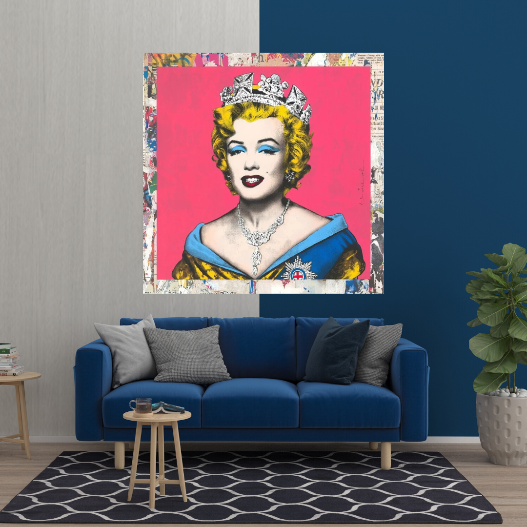 The Crowned Queen : Marilyn Poster pour les collectionneurs vintage