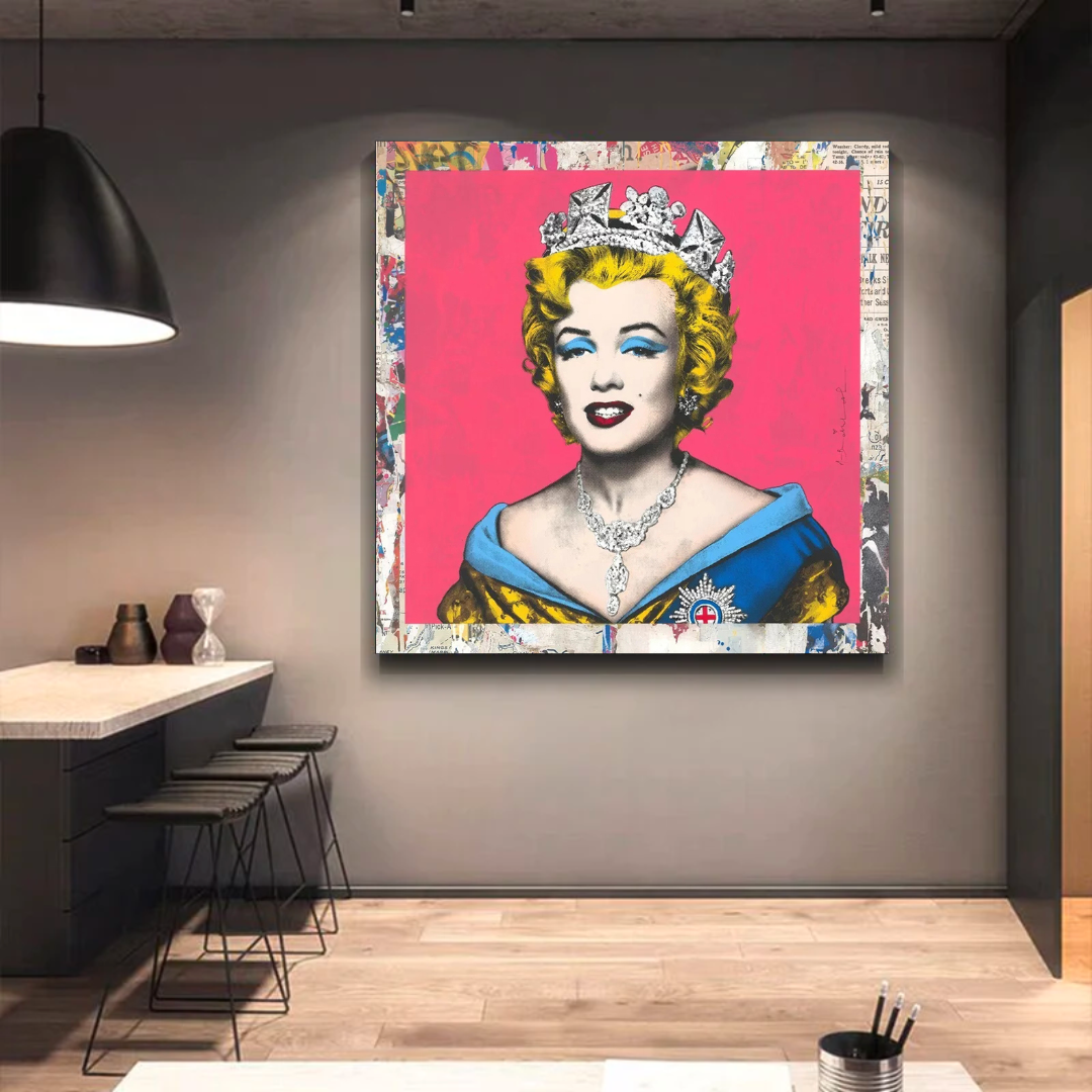 The Crowned Queen : Marilyn Poster pour les collectionneurs vintage