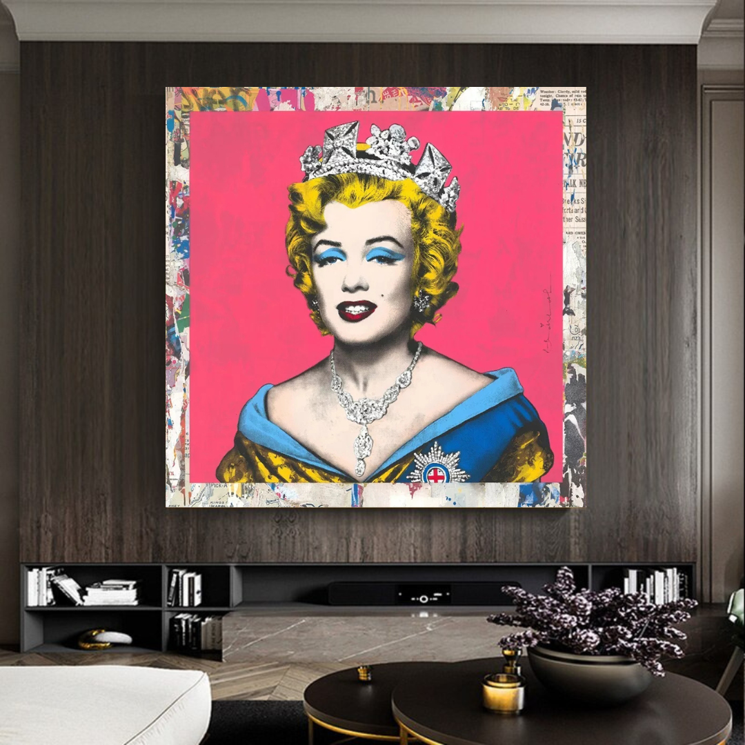 The Crowned Queen : Marilyn Poster pour les collectionneurs vintage