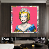 The Crowned Queen : Marilyn Poster pour les collectionneurs vintage