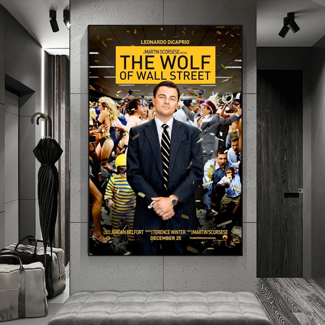 Der Wolf der Wall Street Leonardo Dicaprio Leinwand-Wandkunst