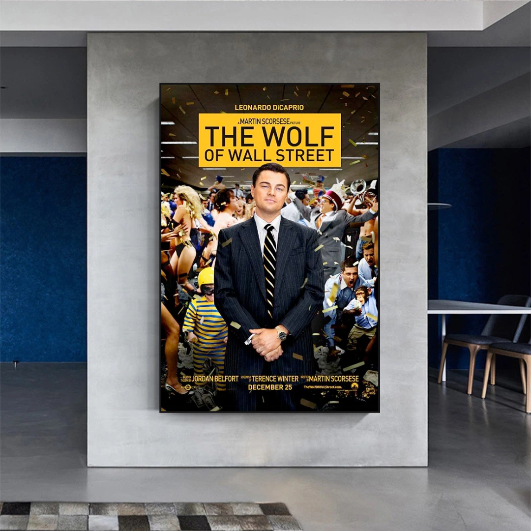 Le loup de Wall Street Leonardo Dicaprio toile murale Art