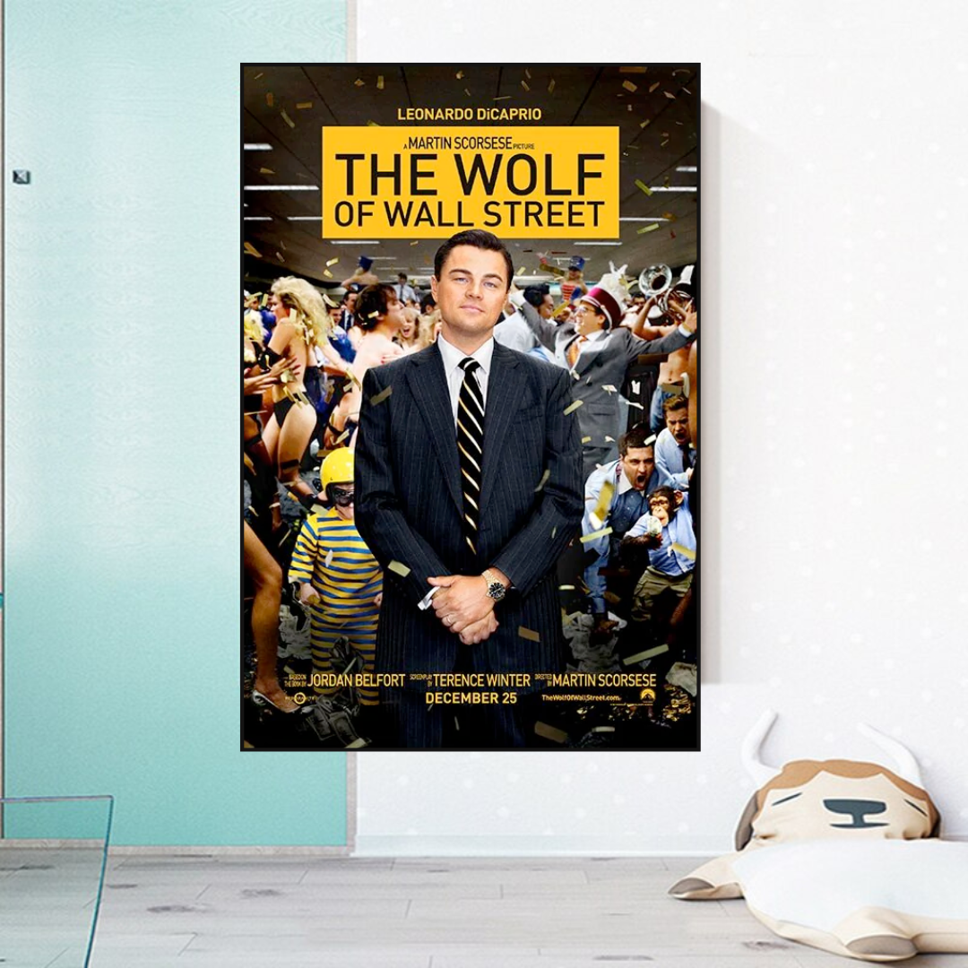 Der Wolf der Wall Street Leonardo Dicaprio Leinwand-Wandkunst