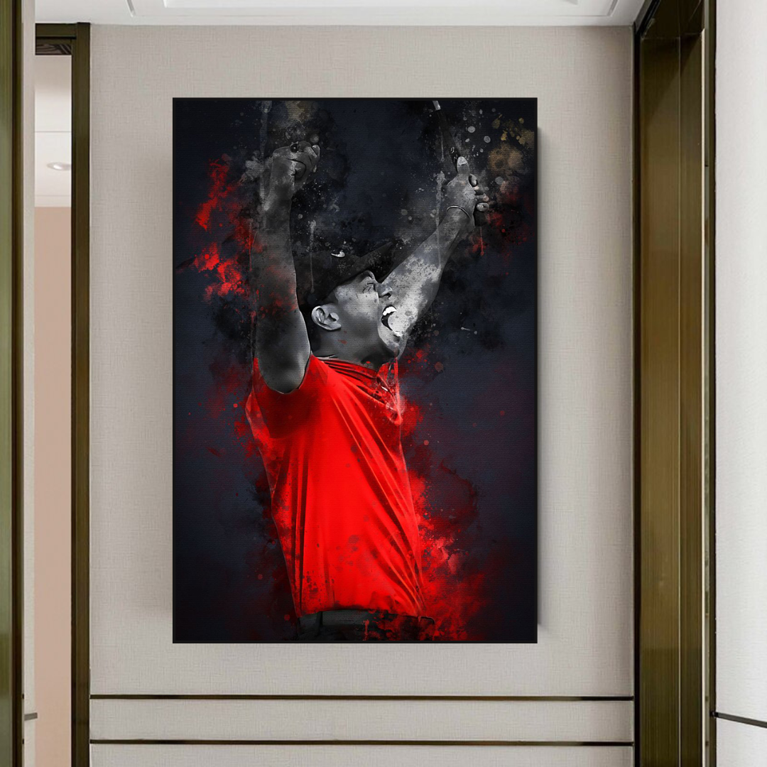 Tiger Woods Canvas Wall Art: Captivating Masterpiece