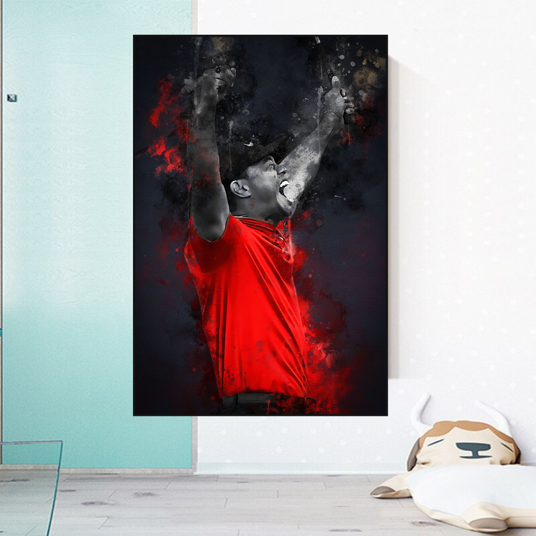 Tiger Woods Canvas Wall Art: Captivating Masterpiece