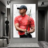 Tiger Woods Canvas Wall Art: Captivating Sports Memorabilia