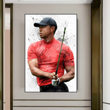 Tiger Woods Canvas Wall Art: Captivating Sports Memorabilia