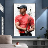 Tiger Woods Canvas Wall Art: Captivating Sports Memorabilia