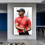 Tiger Woods Canvas Wall Art: Captivating Sports Memorabilia