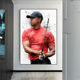 Tiger Woods Canvas Wall Art: Captivating Sports Memorabilia