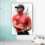 Tiger Woods Canvas Wall Art: Captivating Sports Memorabilia