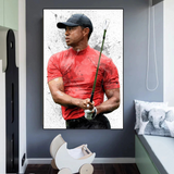 Tiger Woods Canvas Wall Art: Captivating Sports Memorabilia