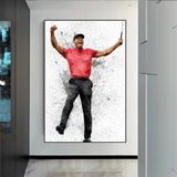 Tiger Woods Leinwand-Wandkunst – Dekor für Golf-Enthusiasten