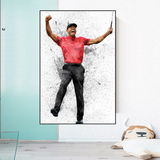 Tiger Woods Canvas Wall Art – Décor for Golf Enthusiasts