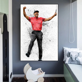 Tiger Woods Canvas Wall Art – Décor for Golf Enthusiasts