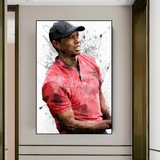 Art mural sur toile Tiger Woods : décor sportif immersif