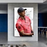 Art mural sur toile Tiger Woods : décor sportif immersif