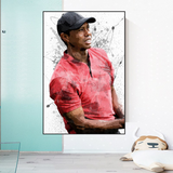 Art mural sur toile Tiger Woods : décor sportif immersif