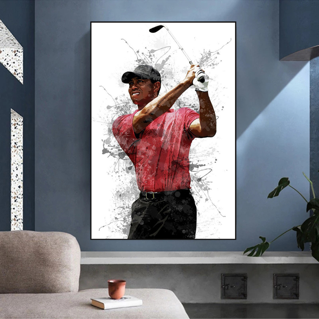 Tiger Woods Canvas Wall Art – Inspiring Sports Memorabilia