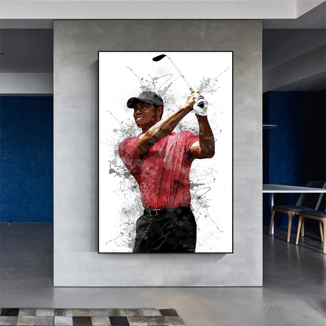 Tiger Woods Canvas Wall Art – Inspiring Sports Memorabilia