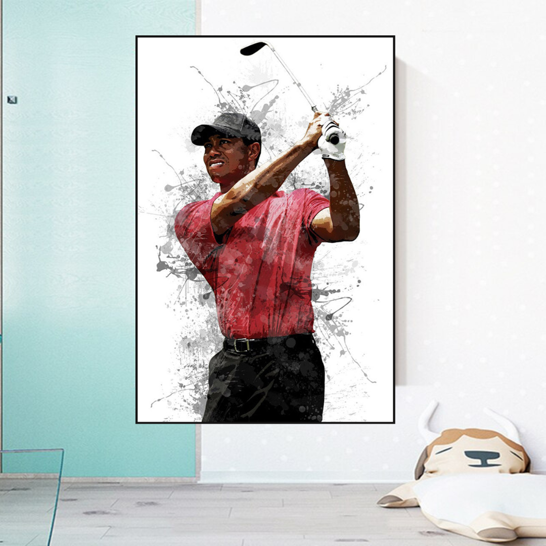 Tiger Woods Canvas Wall Art – Inspiring Sports Memorabilia