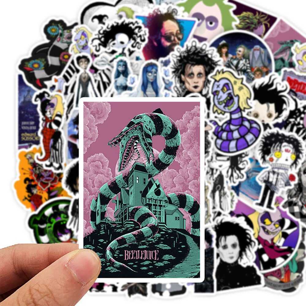 Classic Movie Tim Burton Stickers Pack | Famous Bundle Stickers | Waterproof Bundle Stickers