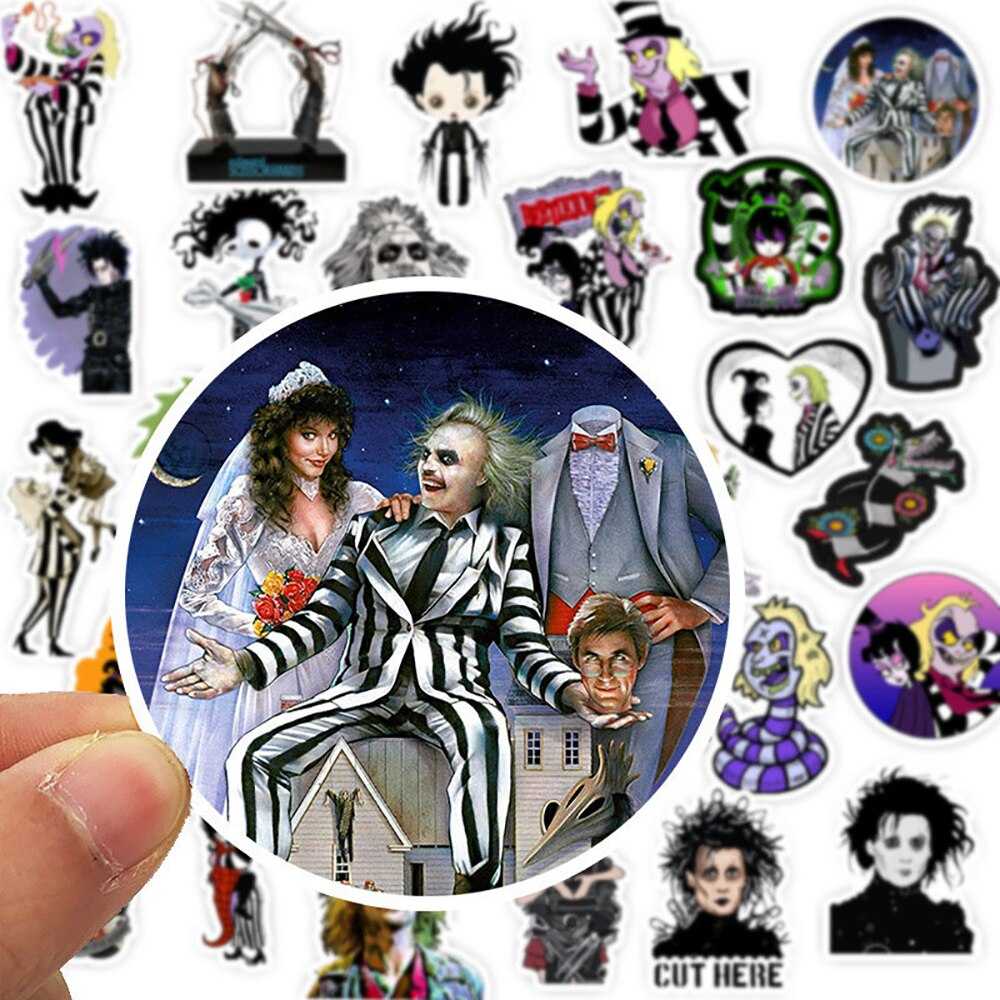 Classic Movie Tim Burton Stickers Pack | Famous Bundle Stickers | Waterproof Bundle Stickers