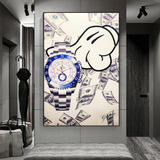 Time is Money Art Rolex Canvas Wall Art