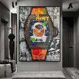 Art mural sur toile Time is Money : Superbe Hublot