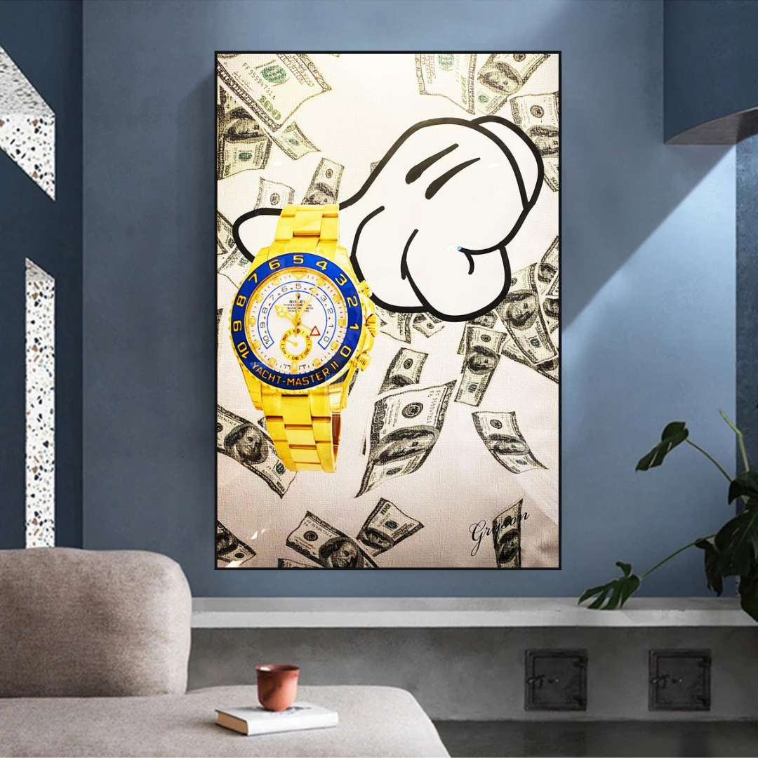 Zeit ist Geld Poster – motivierende Wandkunst