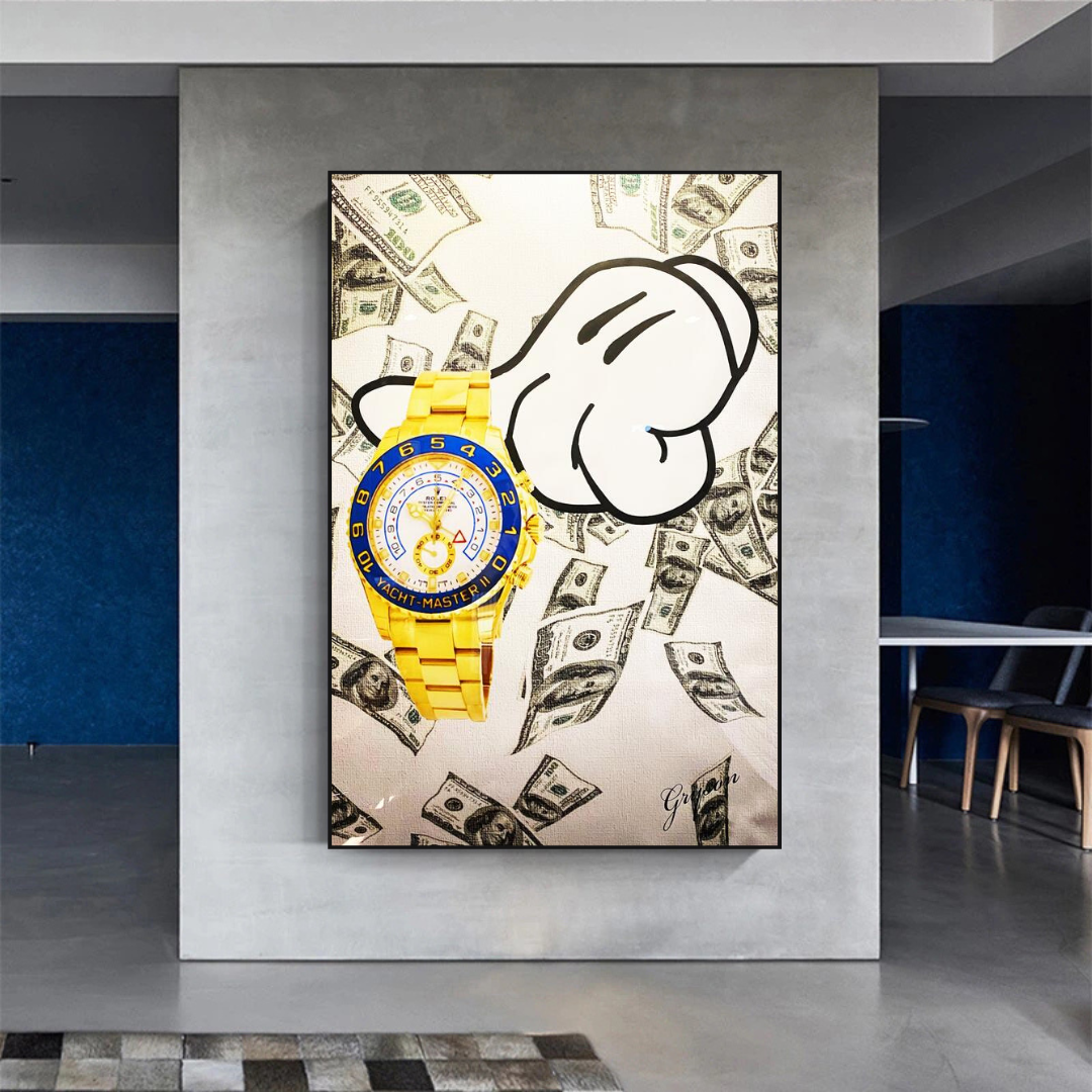 Zeit ist Geld Poster – motivierende Wandkunst