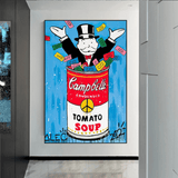 Tomatensuppe – Alec Monopoly Leinwand-Wandkunst