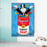 Tomato Soup - Alec Monopoly Canvas Wall Art