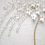 Carta da parati con paesaggio di alberi con fiori bianchi per decorare le pareti di casa