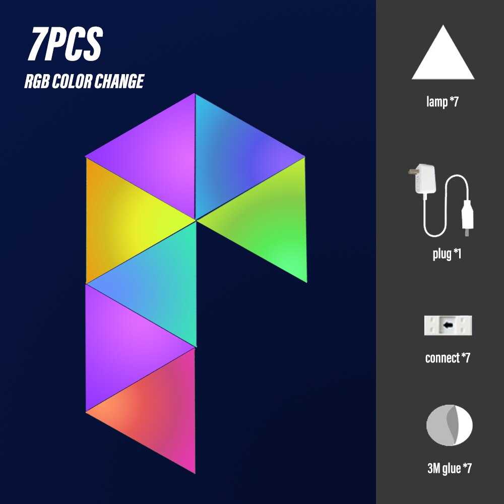 Triangle LED Light Panels - App Remote Gaming Light