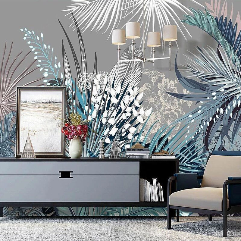 Tropical Wallpaper Mural - Lush Green Jungle Theme