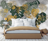 Tropisches Tapeten-Wandbild – Monstera-Blatt-Thema