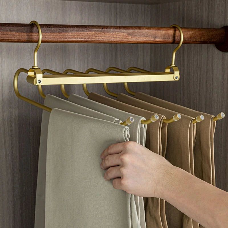 Trousers 6 in 1 Folding 360° Rotatable Aluminium Alloy Hangers