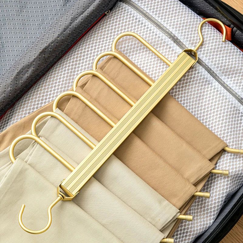 Trousers 6 in 1 Folding 360° Rotatable Aluminium Alloy Hangers