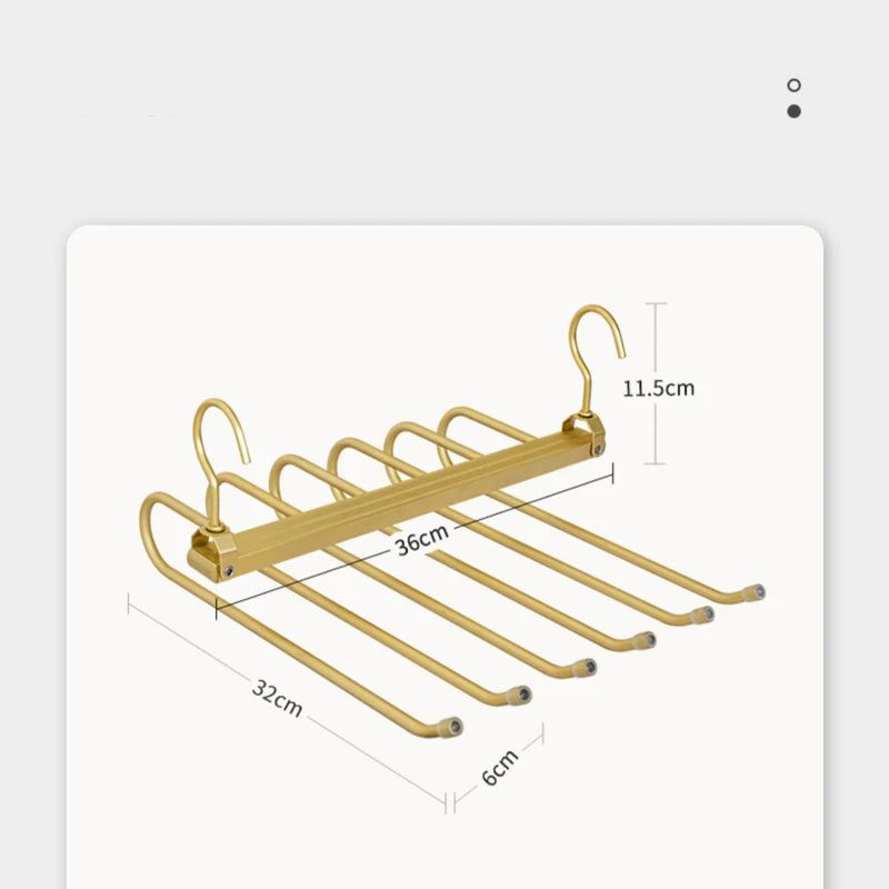 Hosen 6 in 1 Klappbarer 360° drehbarer Kleiderbügel aus Aluminiumlegierung