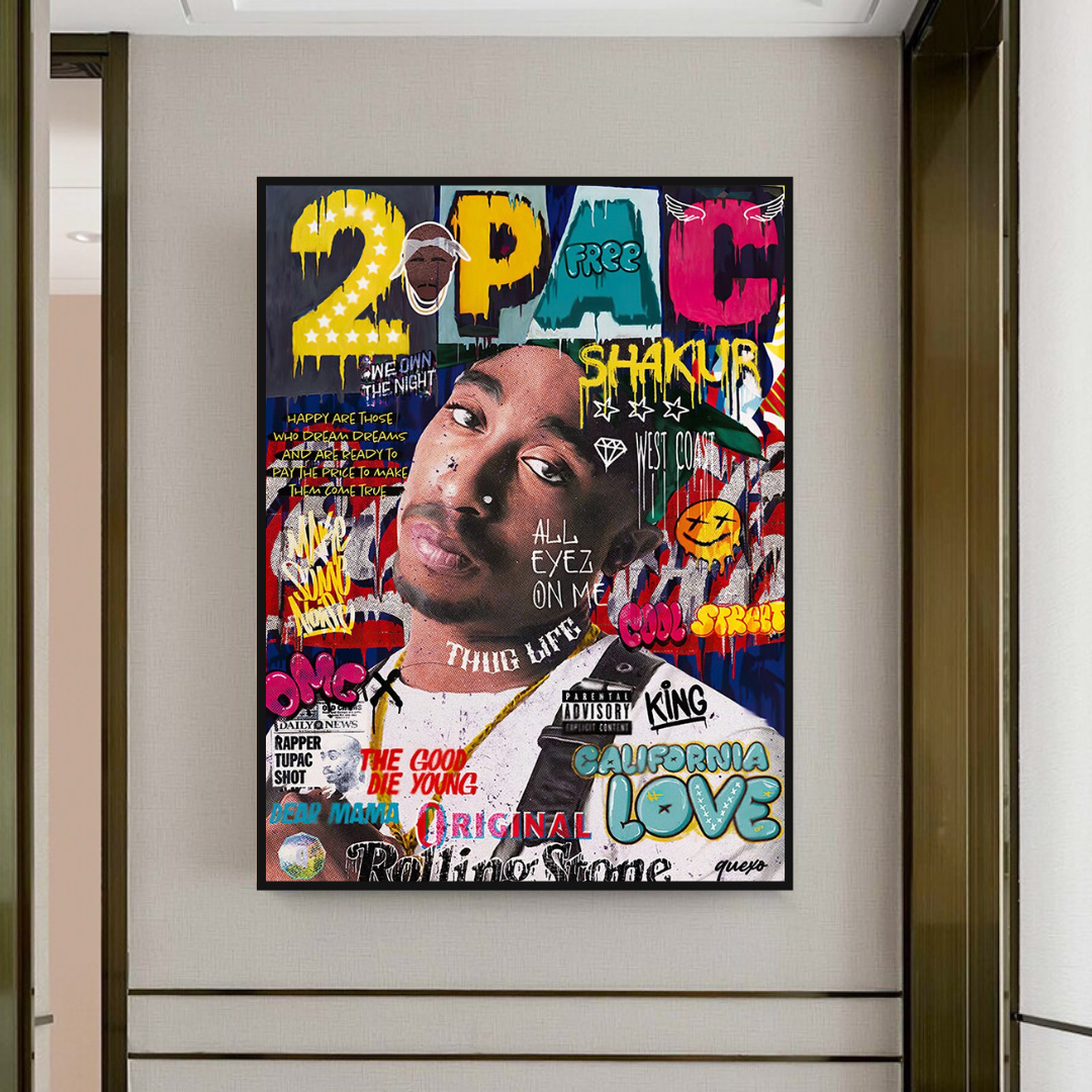 TuPac Rapper Canvas Wall Art: Unique & Vibrant Designs