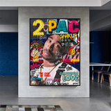 Décoration murale sur toile TuPac Rapper : designs uniques et vibrants