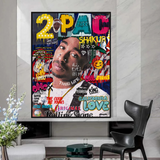 TuPac Rapper-Leinwandkunst: Einzigartige und lebendige Designs