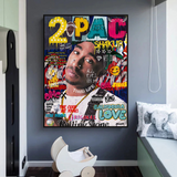 TuPac Rapper Canvas Wall Art: Unique & Vibrant Designs