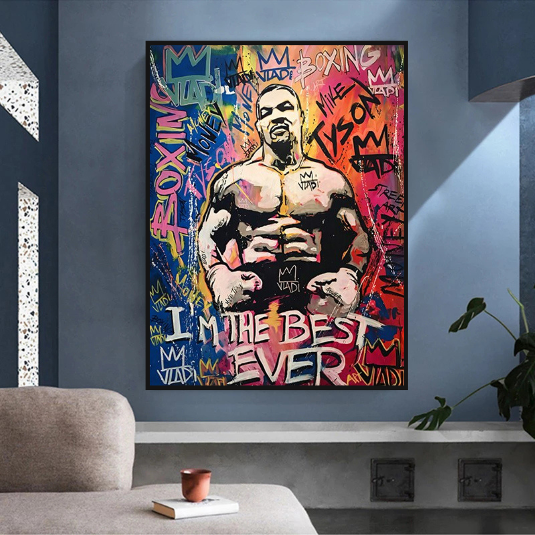 Tyson Fury Champion Boxe Art mural sur toile