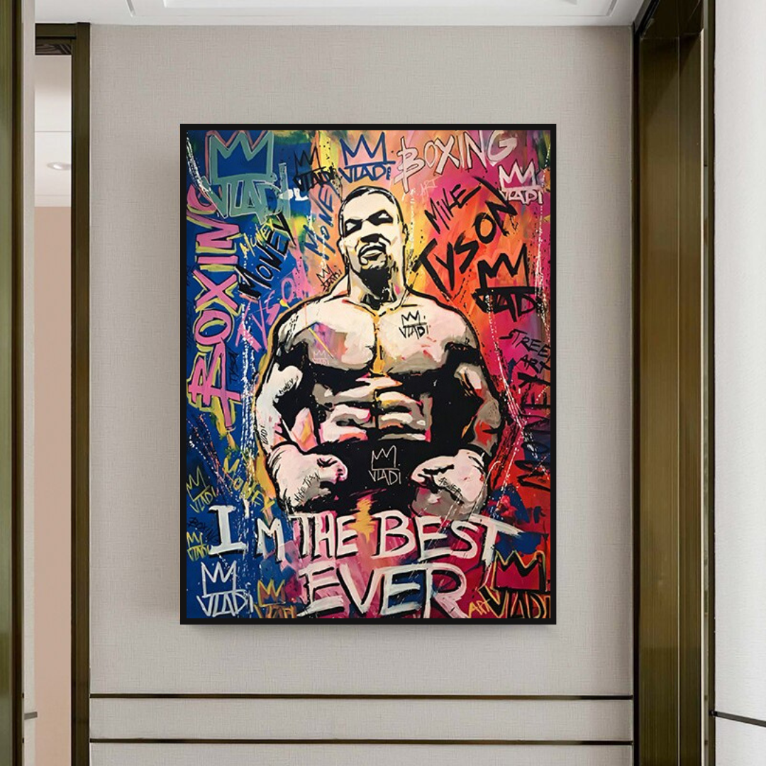 Tyson Fury Champion Boxe Art mural sur toile