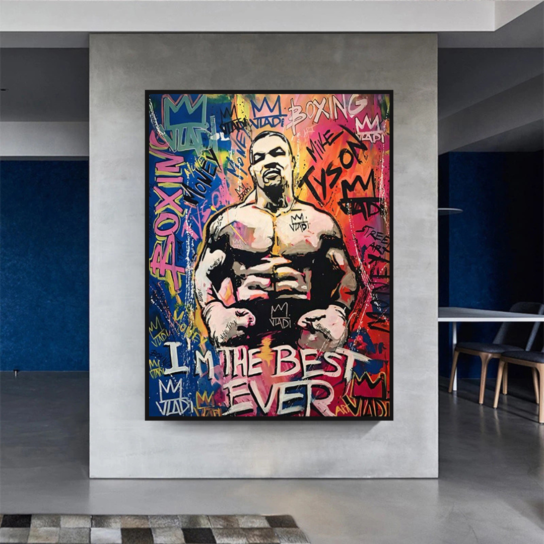 Tyson Fury Champion Boxe Art mural sur toile