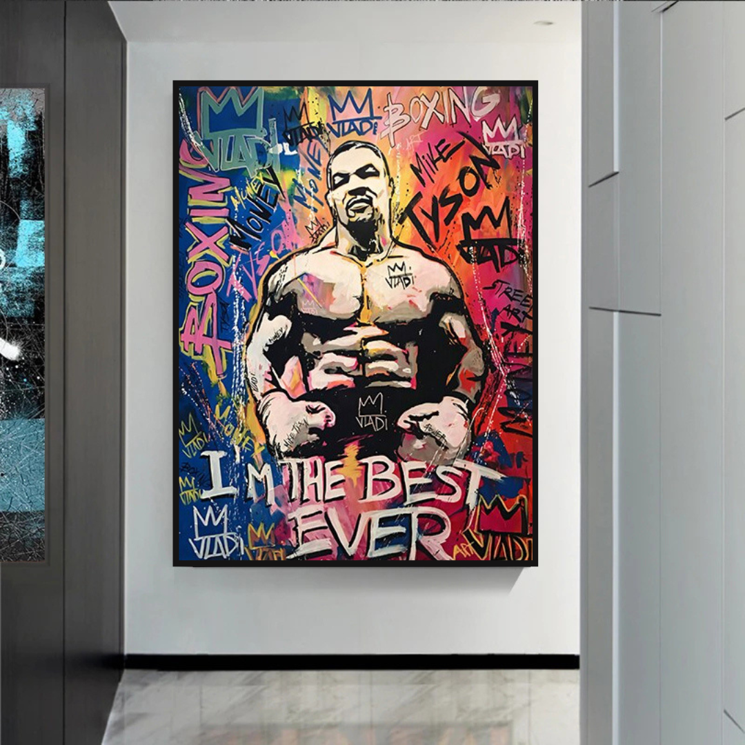 Tyson Fury Champion Boxe Art mural sur toile