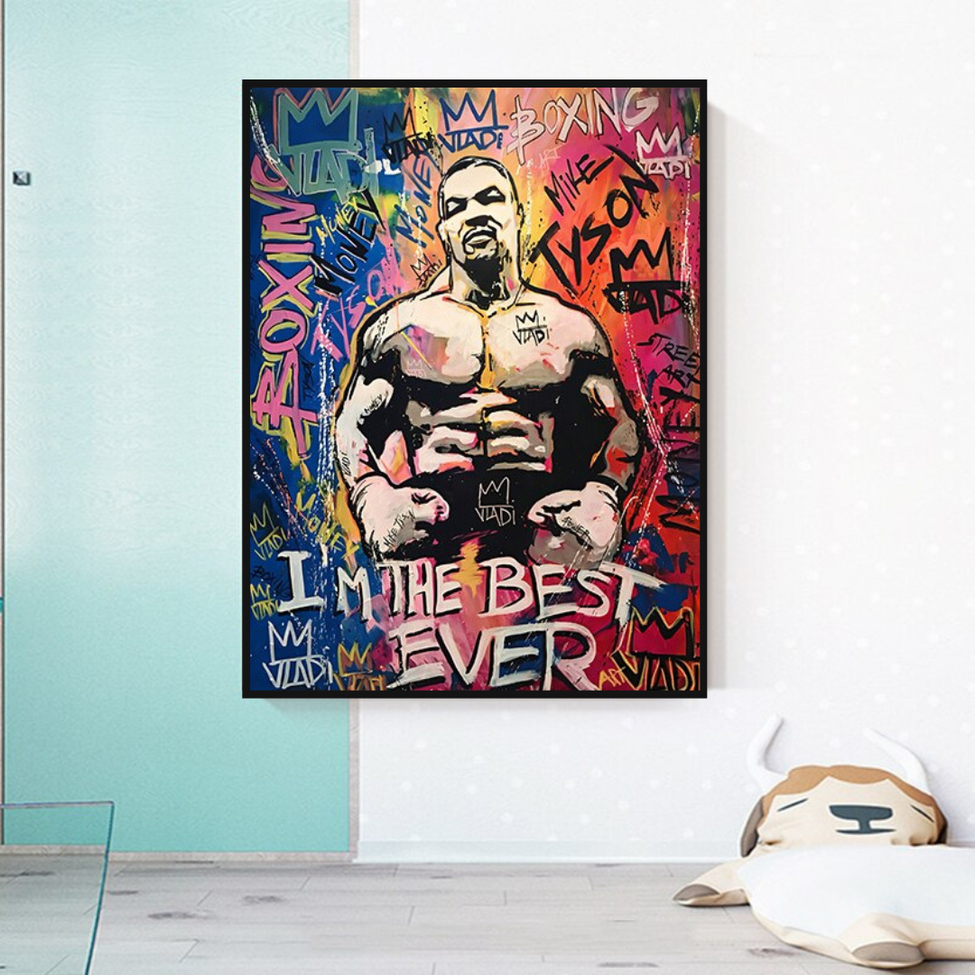 Tyson Fury Champion Boxe Art mural sur toile